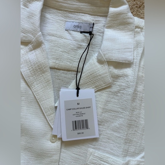 Onia Camp Collared Gauze Shirt NWT Size m - Picture 3 of 6